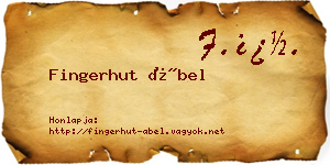 Fingerhut Ábel névjegykártya