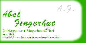 abel fingerhut business card